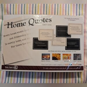 Note‎ Card Cafe Home Quote Blank Cards 72 Count with Envelopes NIP
